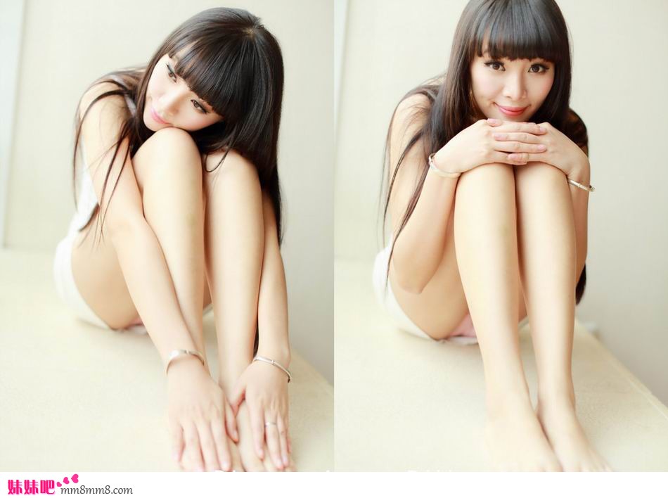 清纯美女家居照纯净如白水(5)