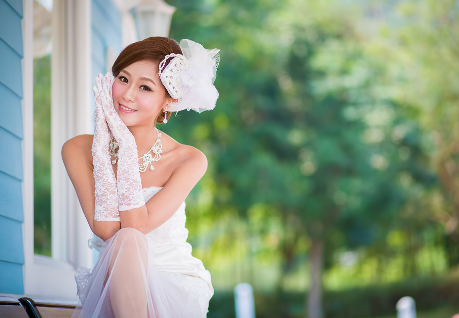 Winne清纯唯美婚纱外拍写真(3)