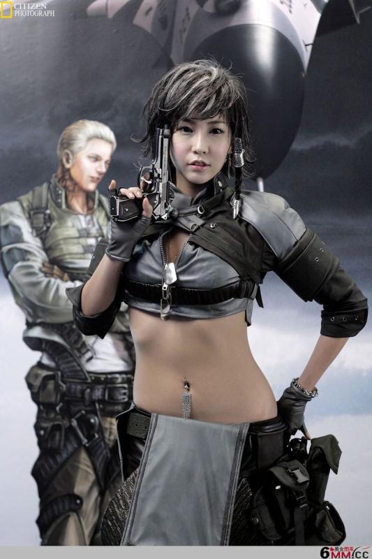 韩系黄美姬超酷枪手制服诱惑(6)