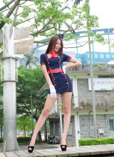 长腿空姐户外制服诱惑