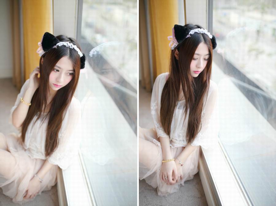 90后粉嫩美女唯美纯情写真照(10)