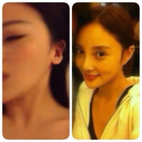 网友发现尽管李小璐与视频女主角有相同的耳钉，但却耳垂大小却不一致。