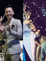 徐若瑄巴厘岛办浪漫婚礼 与老公烟火秀下热吻